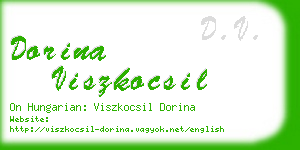 dorina viszkocsil business card